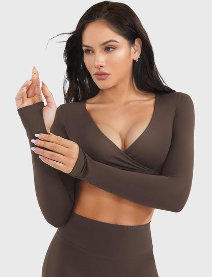 Yeoreo Aberney V-Ausschnitt Crop Top