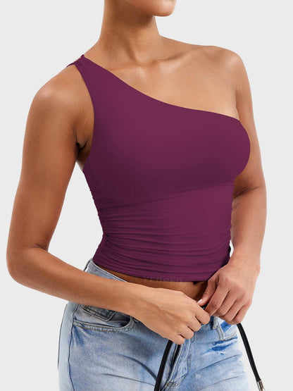 Yeoreo Fanciy Ein-Schulter Tank Top