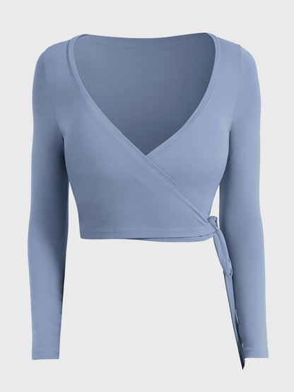 Yeoreo Michelie Langarm Ballett Wickel Top
