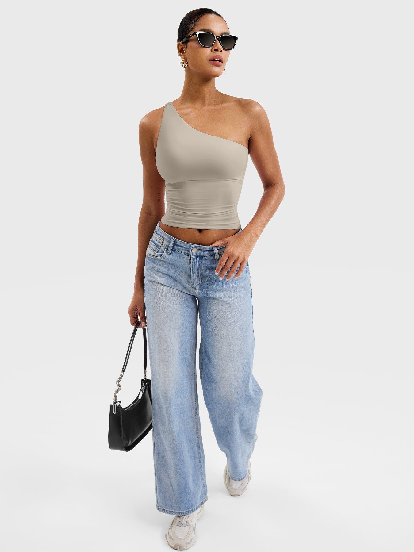 Yeoreo Fanciy Ein-Schulter Tank Top