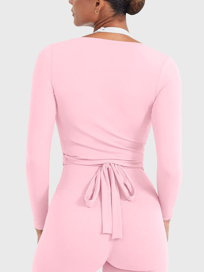 Yeoreo Michelie Langarm Ballett Wickel Top