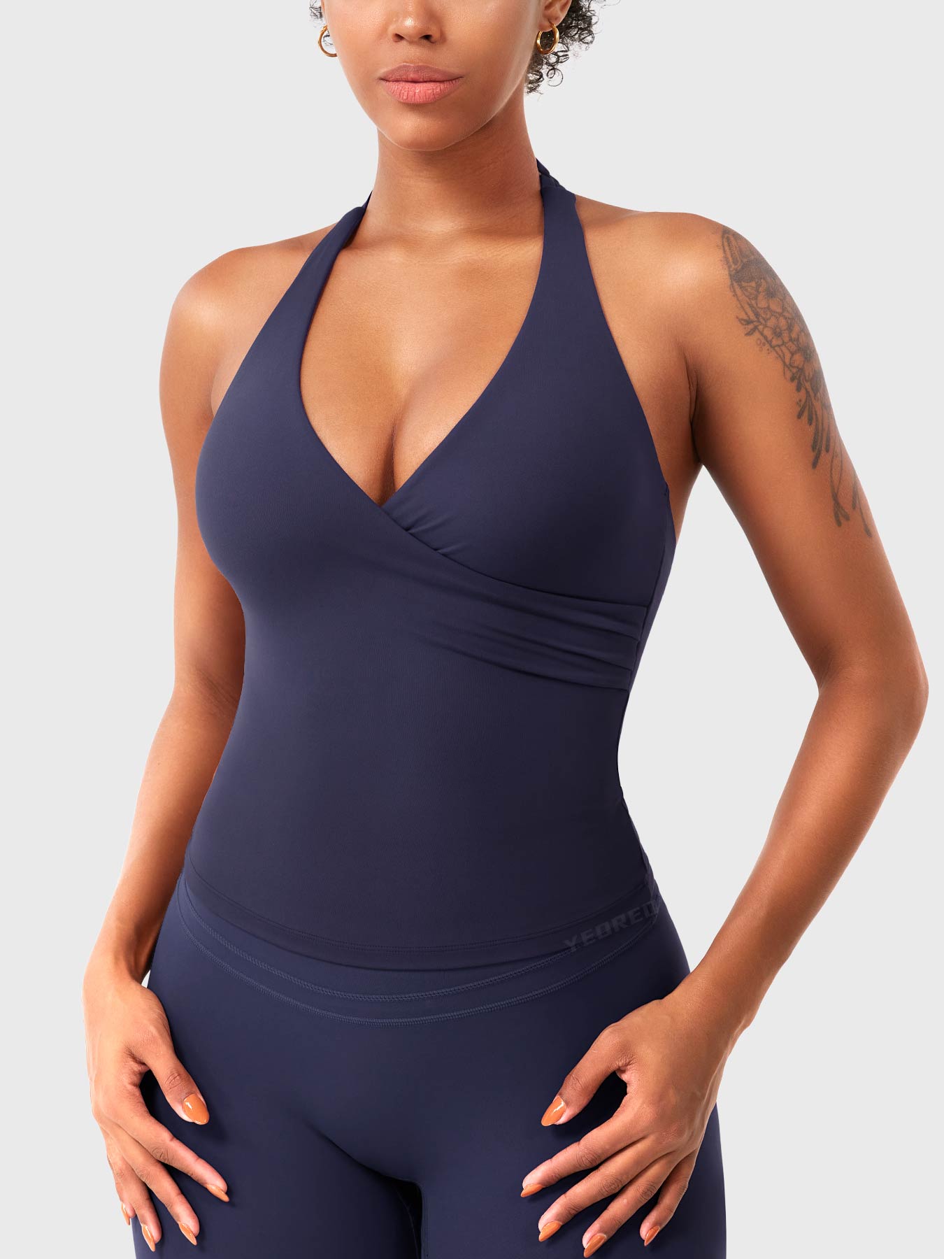 Yeoreo Elevine V-Ausschnitt Neckholder Tank