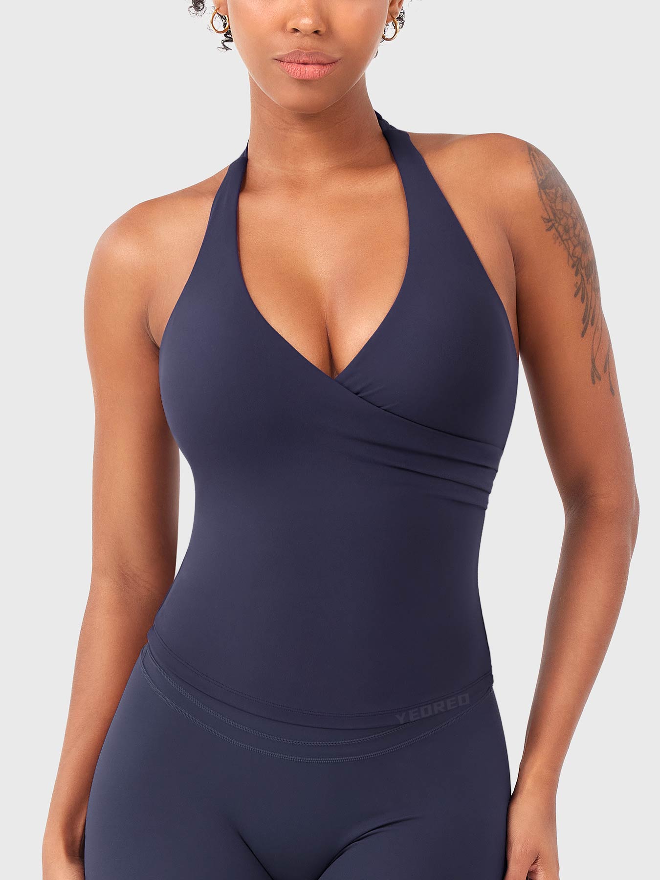 Yeoreo Elevine V-Ausschnitt Neckholder Tank