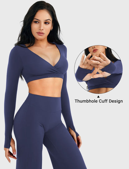 Yeoreo Aberney V-Ausschnitt Crop Top