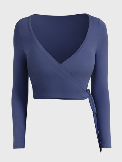 Yeoreo Michelie Langarm Ballett Wickel Top