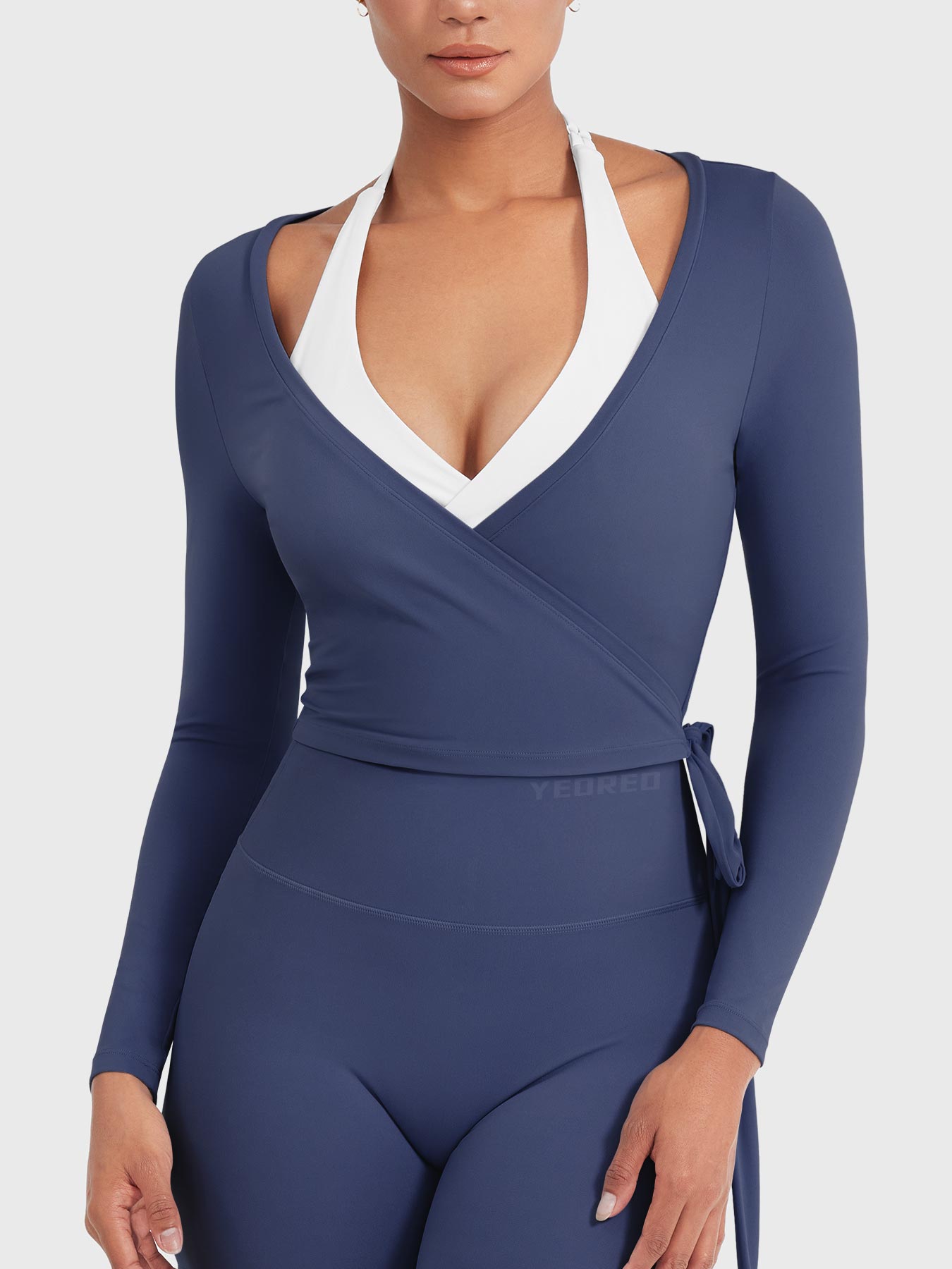 Yeoreo Michelie Langarm Ballett Wickel Top