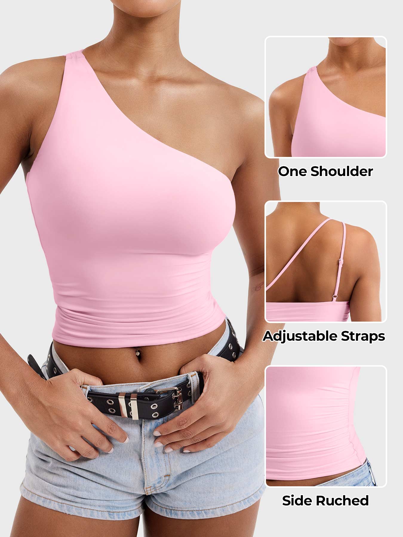 Yeoreo Fanciy Ein-Schulter Tank Top
