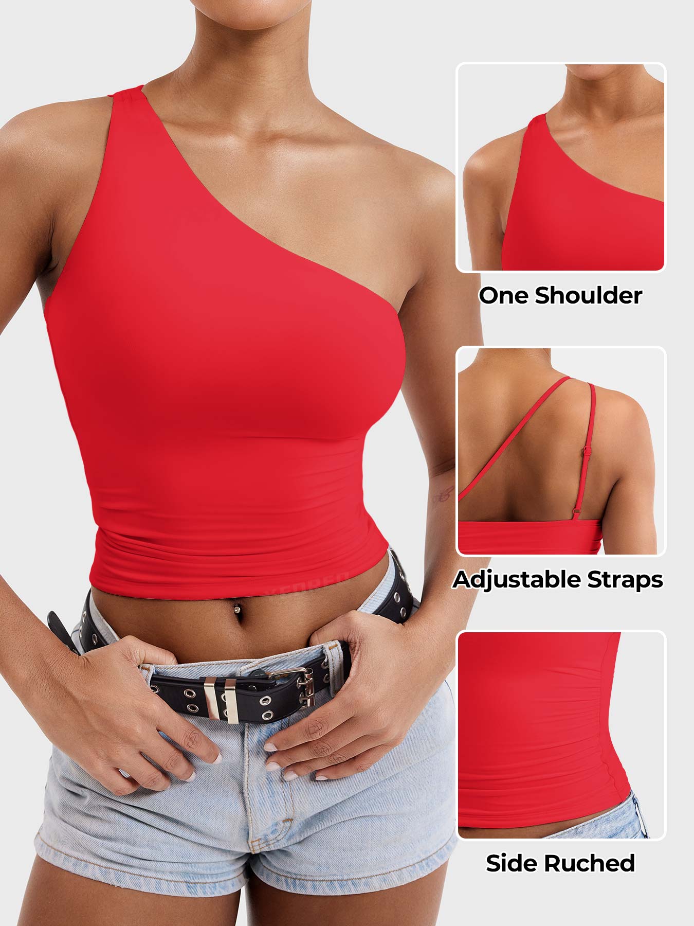 Yeoreo Fanciy Ein-Schulter Tank Top