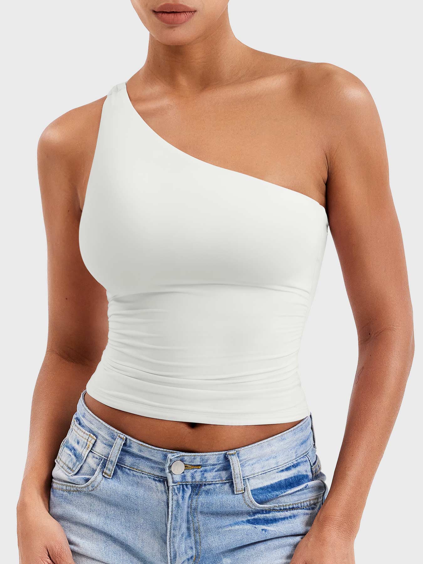 Yeoreo Fanciy Ein-Schulter Tank Top