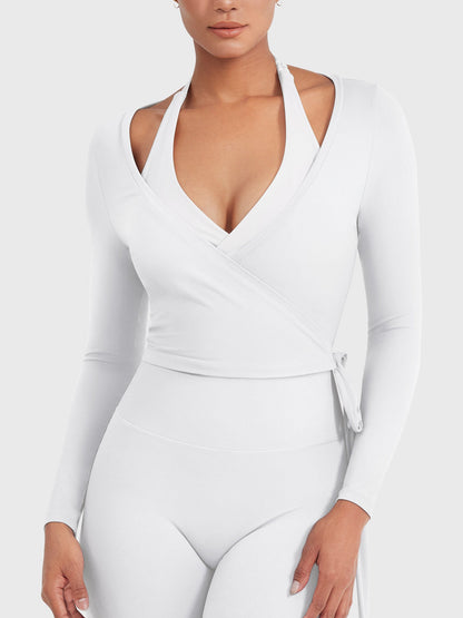 Yeoreo Michelie Langarm Ballett Wickel Top