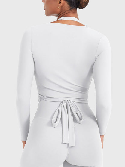 Yeoreo Michelie Langarm Ballett Wickel Top