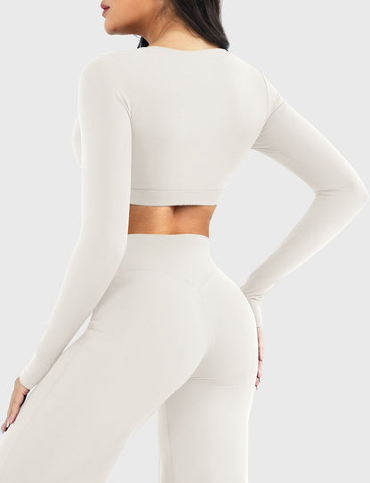 Yeoreo Aberney V-Ausschnitt Crop Top