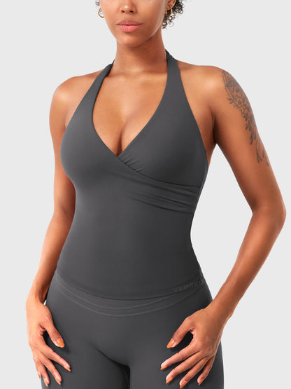 Yeoreo Elevine V-Ausschnitt Neckholder Tank